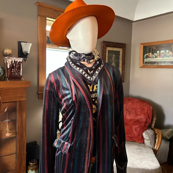 Striped velvet jacket - Picture 7 of 12